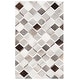 preview thumbnail 12 of 12, SAFAVIEH Handmade Studio Leather Pompilia Natural Hide Leather Rug 2'3" x 5' - Ivory/Grey