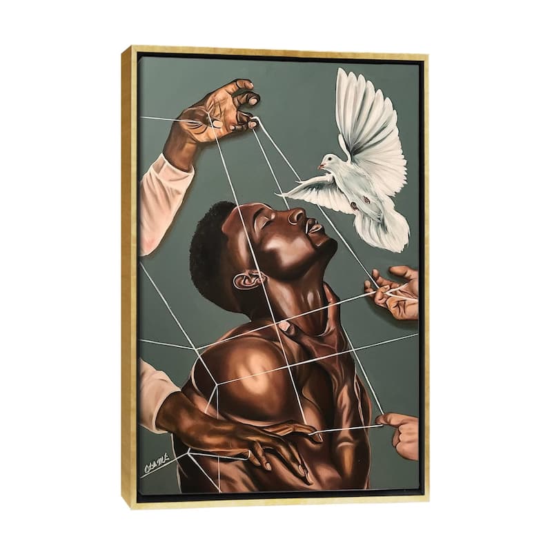 iCanvas "Spiritual Warfare" by Stina Aleah Framed Canvas Print - Gold - 26x18