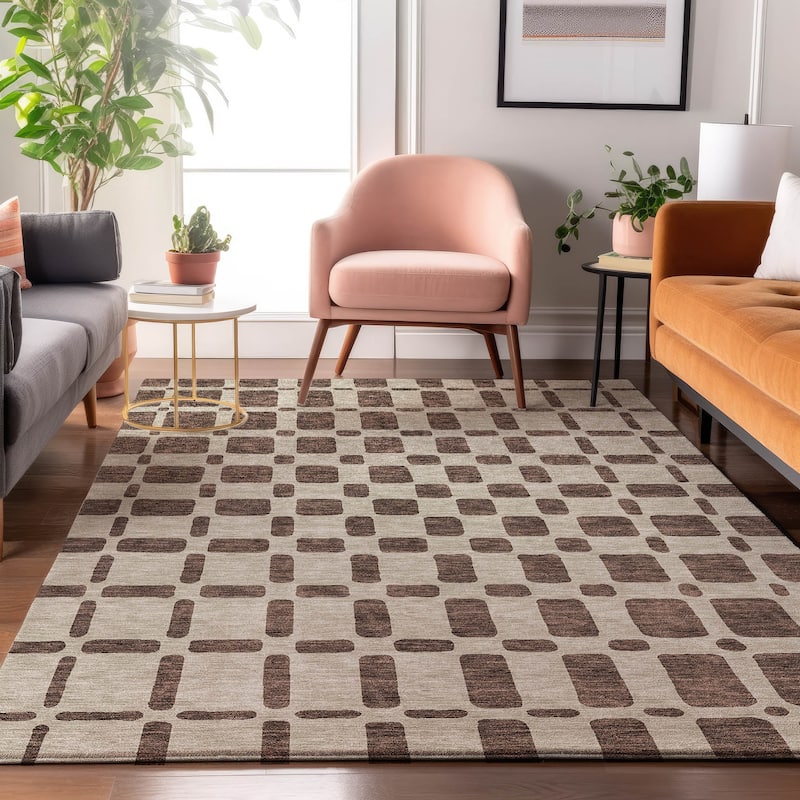 Premium Washable Super Soft Modern Hope Mayfield Rug - Brown - 2'6" x 3'10"