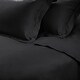 preview thumbnail 20 of 113, Egyptian Cotton 650 Thread Count Solid Duvet Cover Set by Miranda Haus Black - Full - Queen