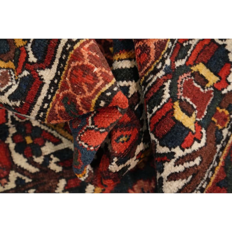 Hand Knotted Oriental 100% Wool Carpet Traditional Floral Oranges & Rust Bakhtiari Area Rug - 9' 6'' X 6' 7''
