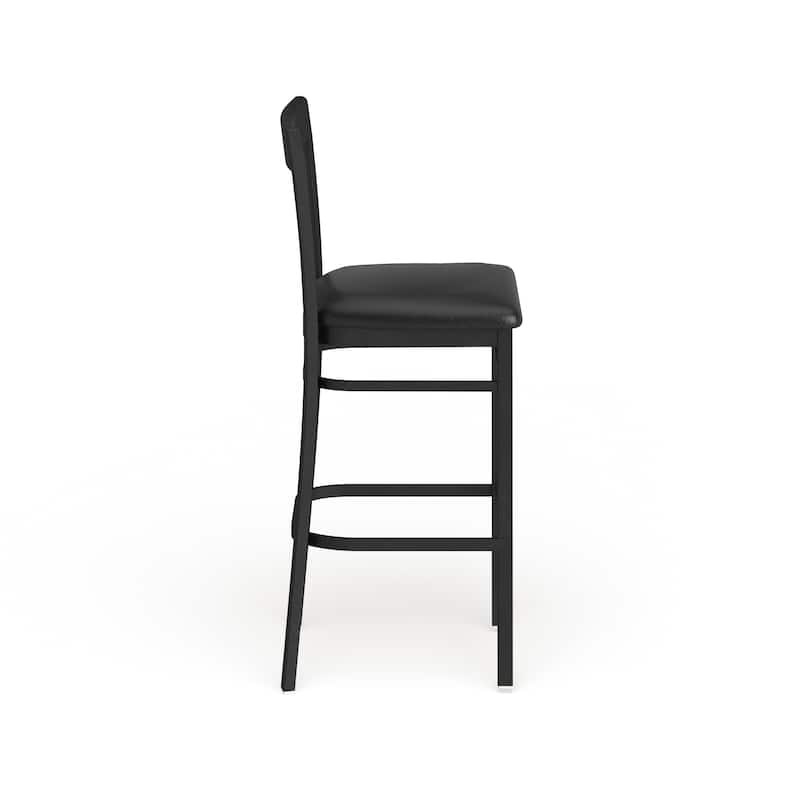 School House Back Metal Restaurant Barstool - 17.25"W x 19.5"D x 41.75"H