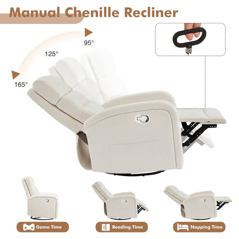 Swivel Glider Rocker Manual Recliner