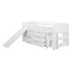 preview thumbnail 25 of 58, Maximized Storage Space Low Loft Bed with Drawers, Shelves and Slide, Twin Size