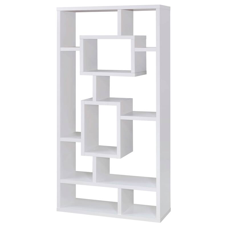 Corey Transitional 71-inch 8-shelf Bookshelf