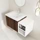 preview thumbnail 52 of 131, BNK 12/24/36/48/60 Inch Wall-Mounted Bathroom Vanity, Bathroom Cabinet with Doors or Side Shelves