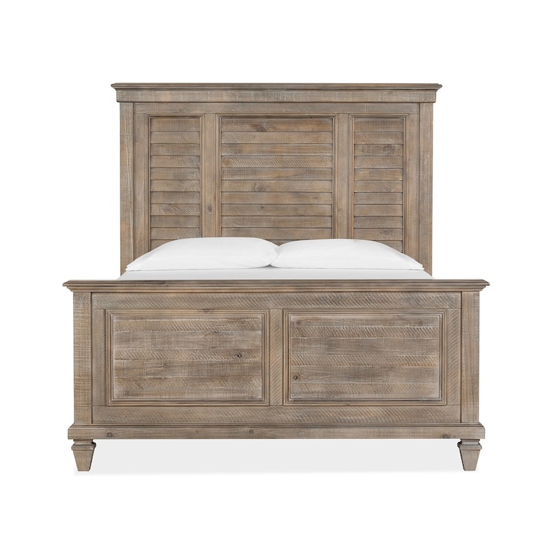Magnussen Home Lancaster Dovetail Grey Shutter Panel Bed