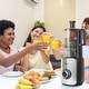 preview thumbnail 2 of 6, Juicer Machines, Cold Press Juicer with 4.8" Wide Chute, Slow Masticating for Whole Vegetables & Fruits, Black