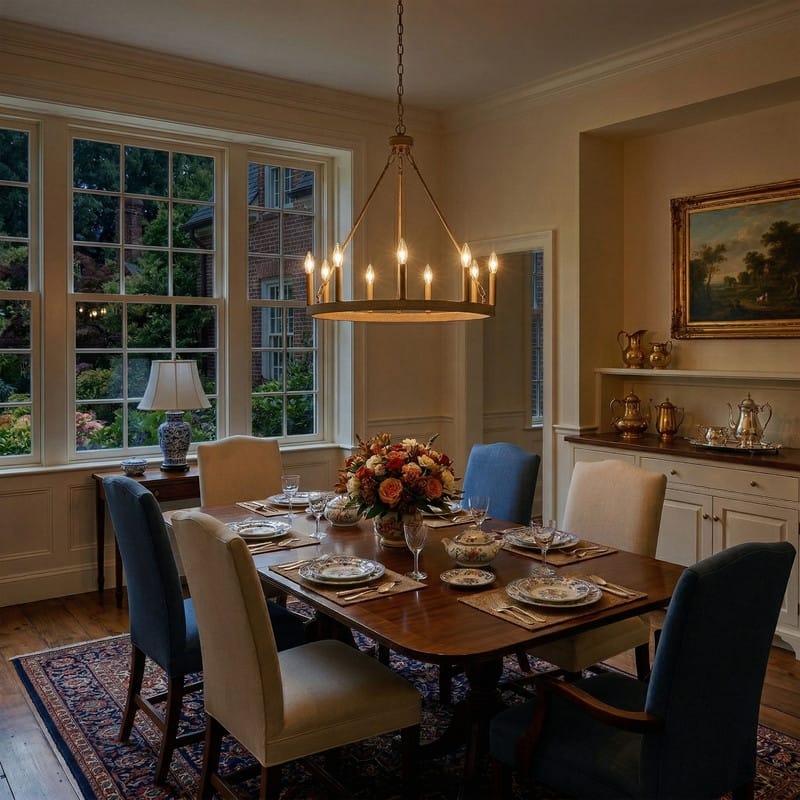 Acroma 9-light Modern Farmhouse Wagon Wheel Chandelier for Dining room - 24 inches
