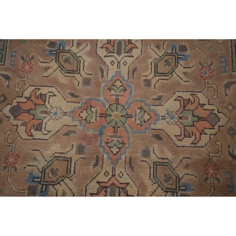 Gray Tabriz Persian Vintage Rug Hand-Knotted Wool Carpet - 8'0"x 10'10"