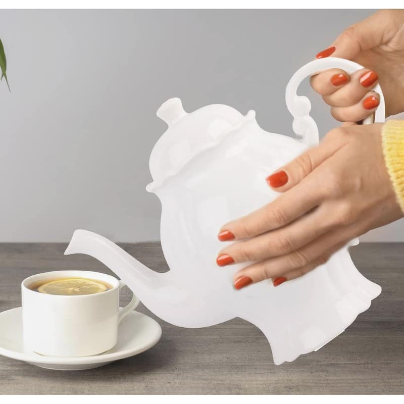 European Style Ceramic Teapot Coffee Pot Water Pot Porcelain Vintage Gift Tea Pot