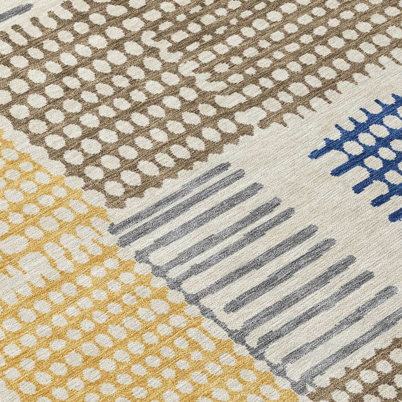 HomeRoots Geometric Transitional Rectangle Outdoor Rug