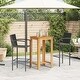preview thumbnail 22 of 46, vidaXL 5 Piece Patio Bar Set Gray Solid Wood Acacia and Poly Rattan - 23.6" x 23.6" x 41.3"