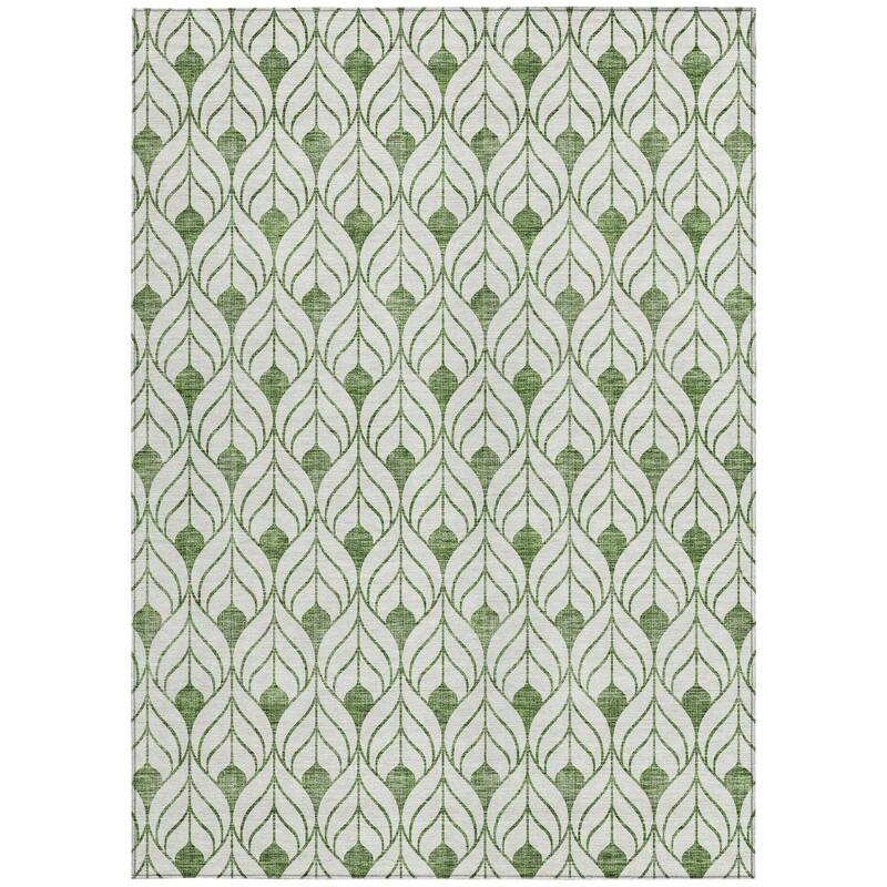HomeRoots Geometric Transitional Rectangle Outdoor Rug