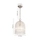 preview thumbnail 26 of 53, Vintage Glam Crystal Bird Cage Lantern Chandelier - Distressed Brass