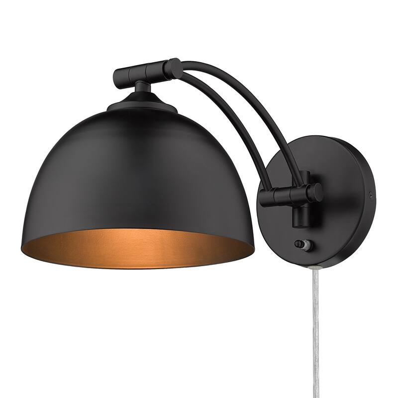 Rey 1 Light Articulating Wall Sconce - Matte Black & Matte Black