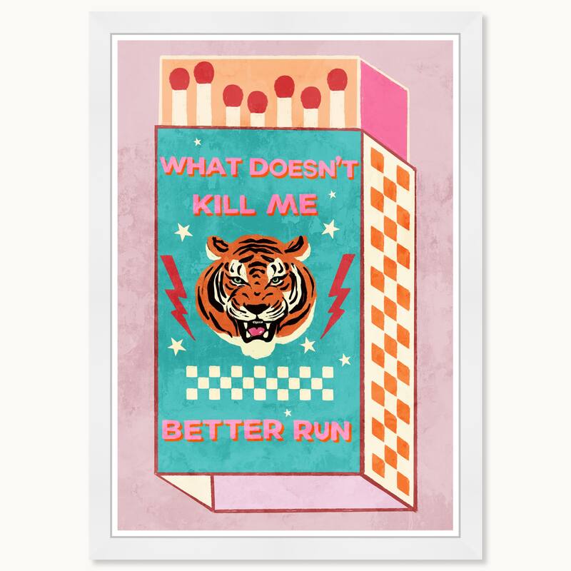 Wynwood Studio Better Run Framed Trendy Retro Kitchen And Living Room Art Prints - 15 x 21 - White