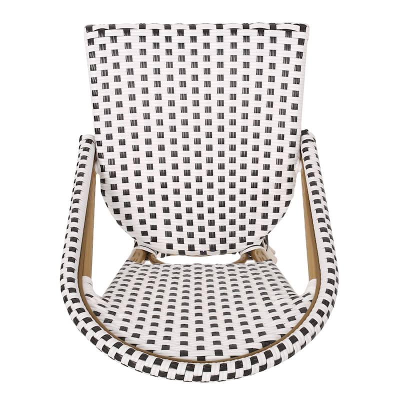 Kinner Outdoor French Barstools (Set of 2) by Christopher Knight Home