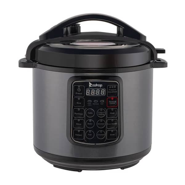 slide 1 of 11, 6 Qt. Stainless Steel Electric Pressure Cooker Black