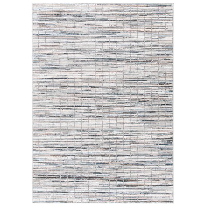 SAFAVIEH Sonoma Dillie Modern Abstract Rug - 6'7" Square - Grey/Ivory