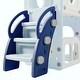 preview thumbnail 36 of 37, 7-in-1 Toddler Slide Set - Spaceship Playset with Slide, Arch Tunnel, Basketball Hoop, and Toy Storage