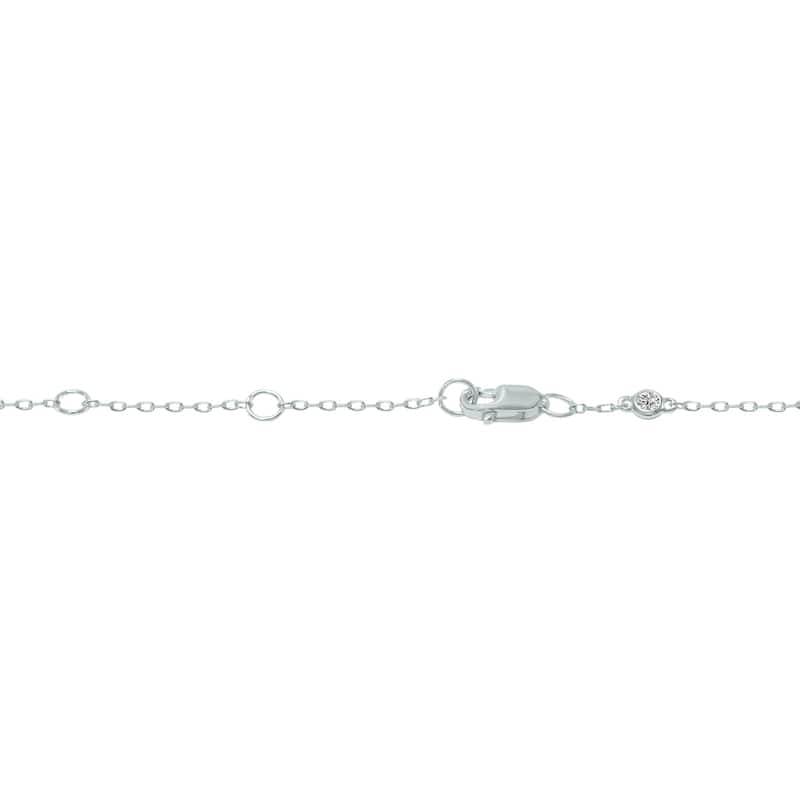 Marquee 1/4 Carat TW Bezel Set Lab Grown Diamond Station Bracelet in 14K White Gold