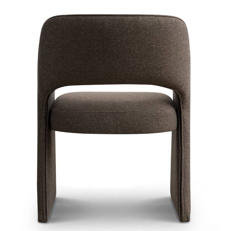 Upholstered Dining Chairs Set of 4 with Open-Back Design and Performance Fabric