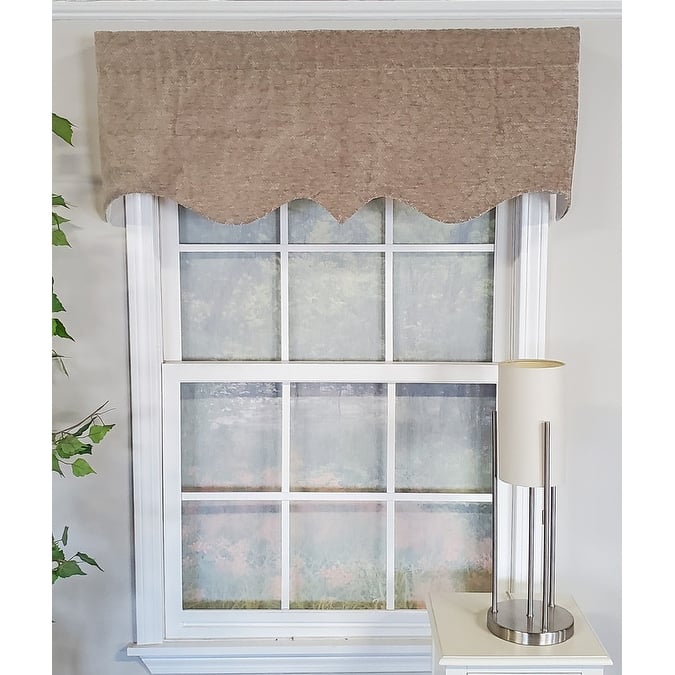 RLF Home Quality Ballard Chenille Regal Valance - 50x17 - Brown