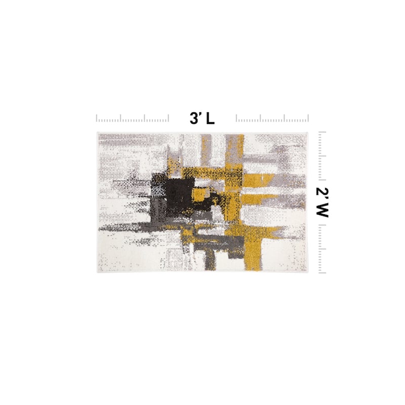 World Rug Gallery Modern Abstract Art Area Rug