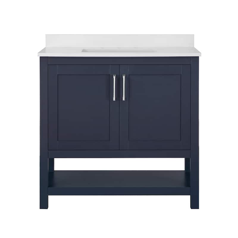Ove Decors Vegas 36 in. Single Sink Bathroom Vanity in Midnight Blue