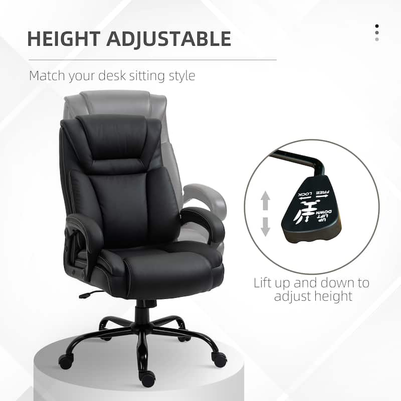 Heavy Duty Big & Tall Executive Desk Chair with 400lbs Capacity, Adjustable Height, Wide Seat & Ergonomic Design