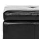 preview thumbnail 4 of 8, Safavieh Maiden Tufted Black Bicast Leather Storage Bench - 46.9" x 18.3" x 16.7"