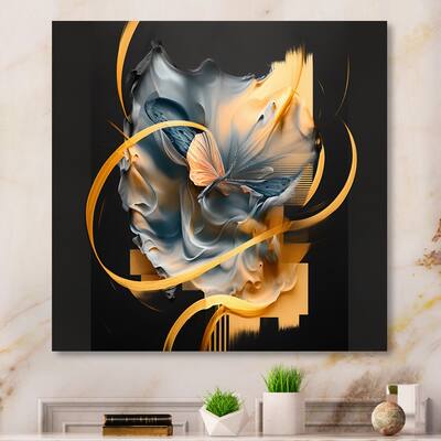 Designart "Abstract Butterfly" Abstract Metal Wall Art