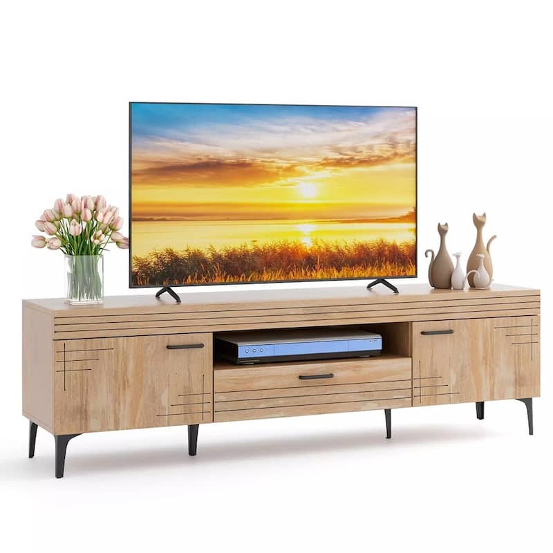 TV Stand for 65 Inch TVs Modern W/ Drawer 2 Storage Cabinets - 58 inches