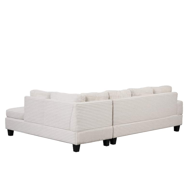 Cozy Modern & Contemporary Style Sectional Sofa Made with Wood & Upholstered Velvet