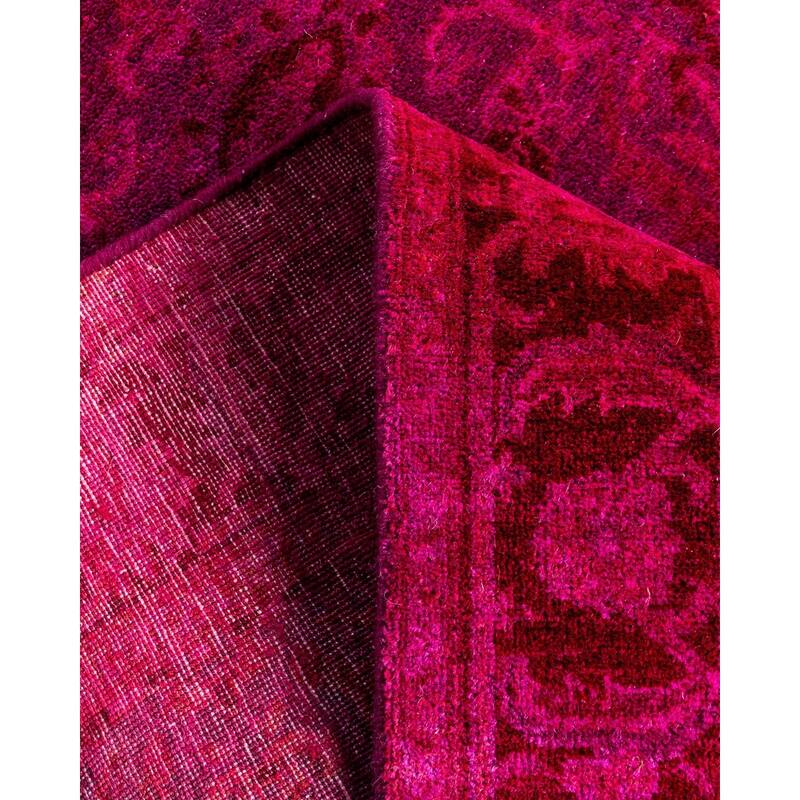Fine Vibrance One-of-a-Kind Hand-Knotted Runner Rug - Pink, 2' 7" x 10' 9" - 2' 7" x 10' 9"