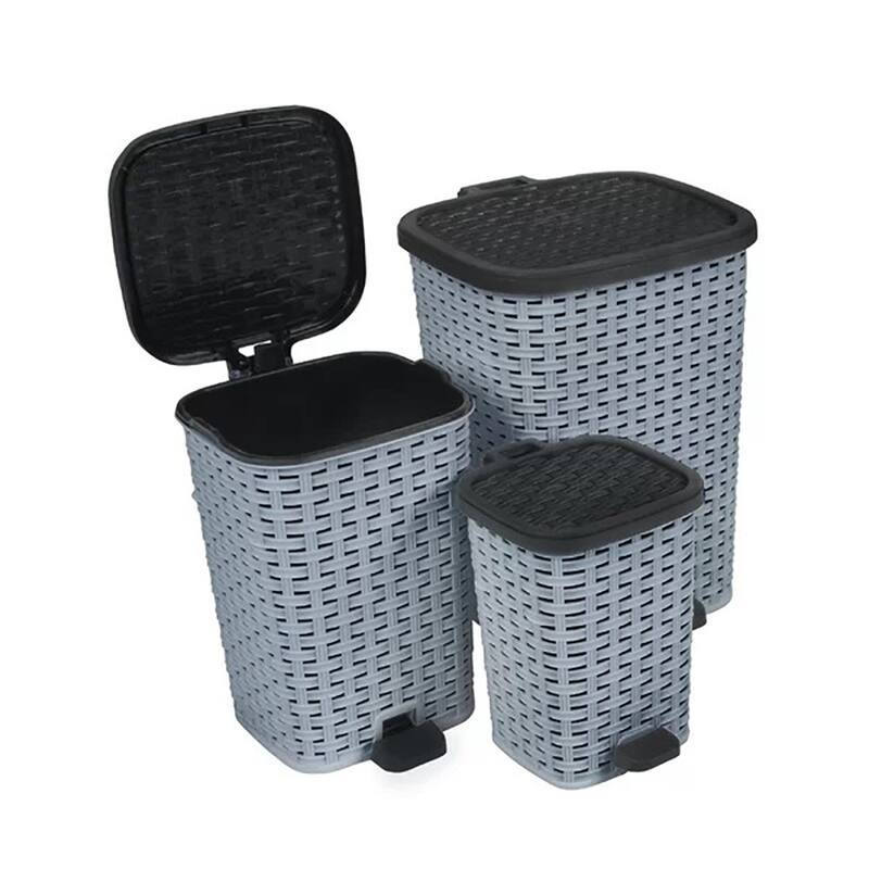12 qt Wicker Step Trash Can