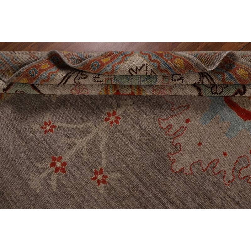Oushak Turkish Large Area Rug Vegetable Dye Handmade Wool Carpet - 10'0"x 14'3"