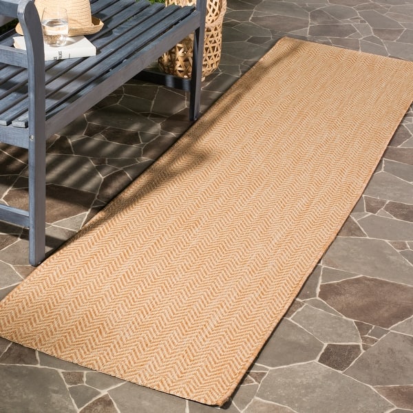 slide 2 of 23, SAFAVIEH Courtyard Carolann Indoor/ Outdoor Waterproof Patio Backyard Rug 2'3" x 18' Runner - Natural/Cream