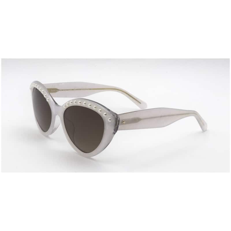 Kate Spade Women's Juni 55mm White Sunglasses JUNI-G-SPEARL-VK6-55