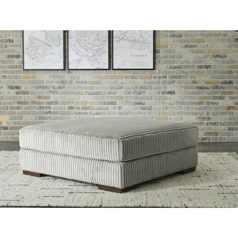 Signature Design by Ashley Lindyn Fog 5-Piece Sectional with Ottoman - 133" W x 133" D x 38" H
