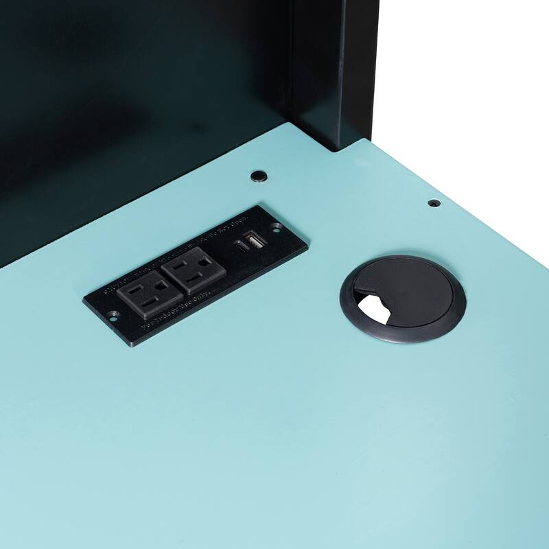 Full Size Gaming Loft Bed Station with Desk, Storage Shelves & RGB LED Lights