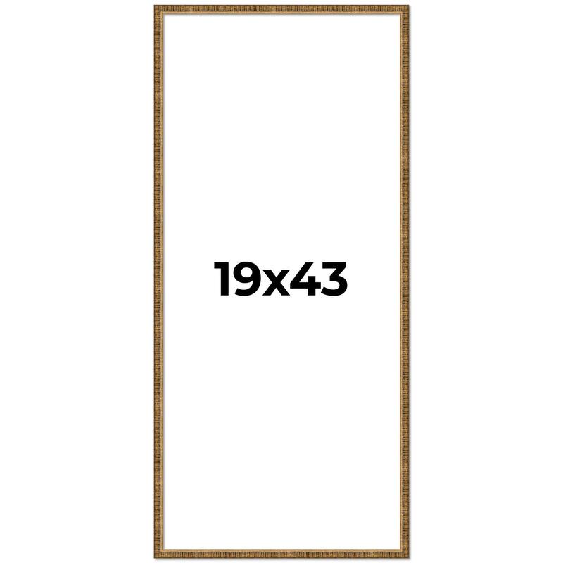 19x43 Frame Gold Solid Wood Picture Frame - Complete Modern Photo