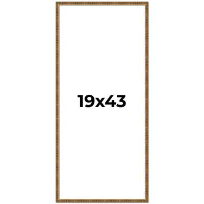 19x43 Frame Gold Solid Wood Picture Frame - Complete Modern Photo