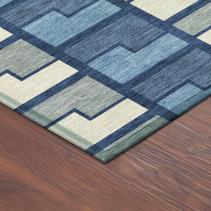 Machine Washable Indoor/ Outdoor Contemporary Kaylee Chantille Rug