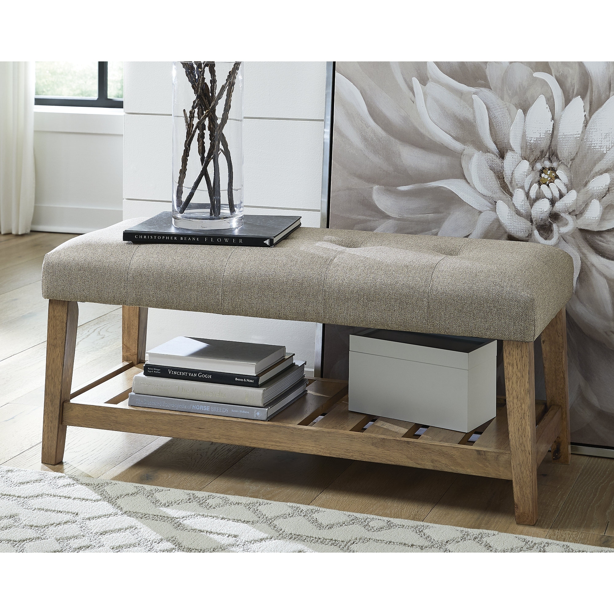 Upholstered accent 2025 bench