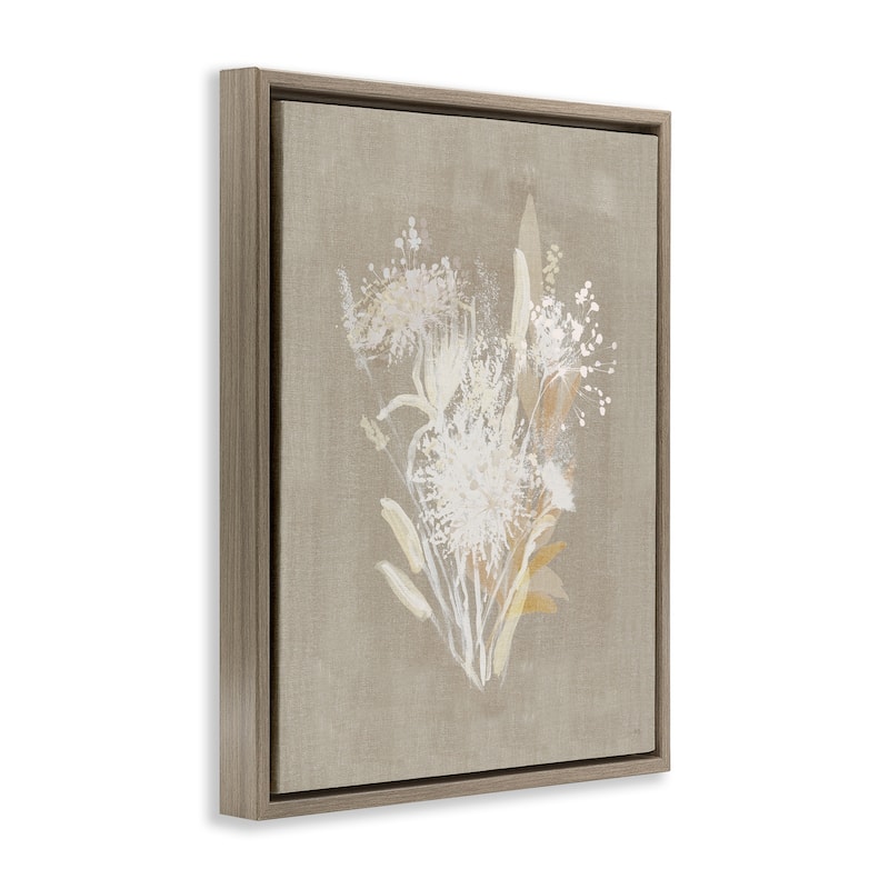 Stupell Country Herbs Impression Framed Floater Canvas Wall Art Design By Susan Jill