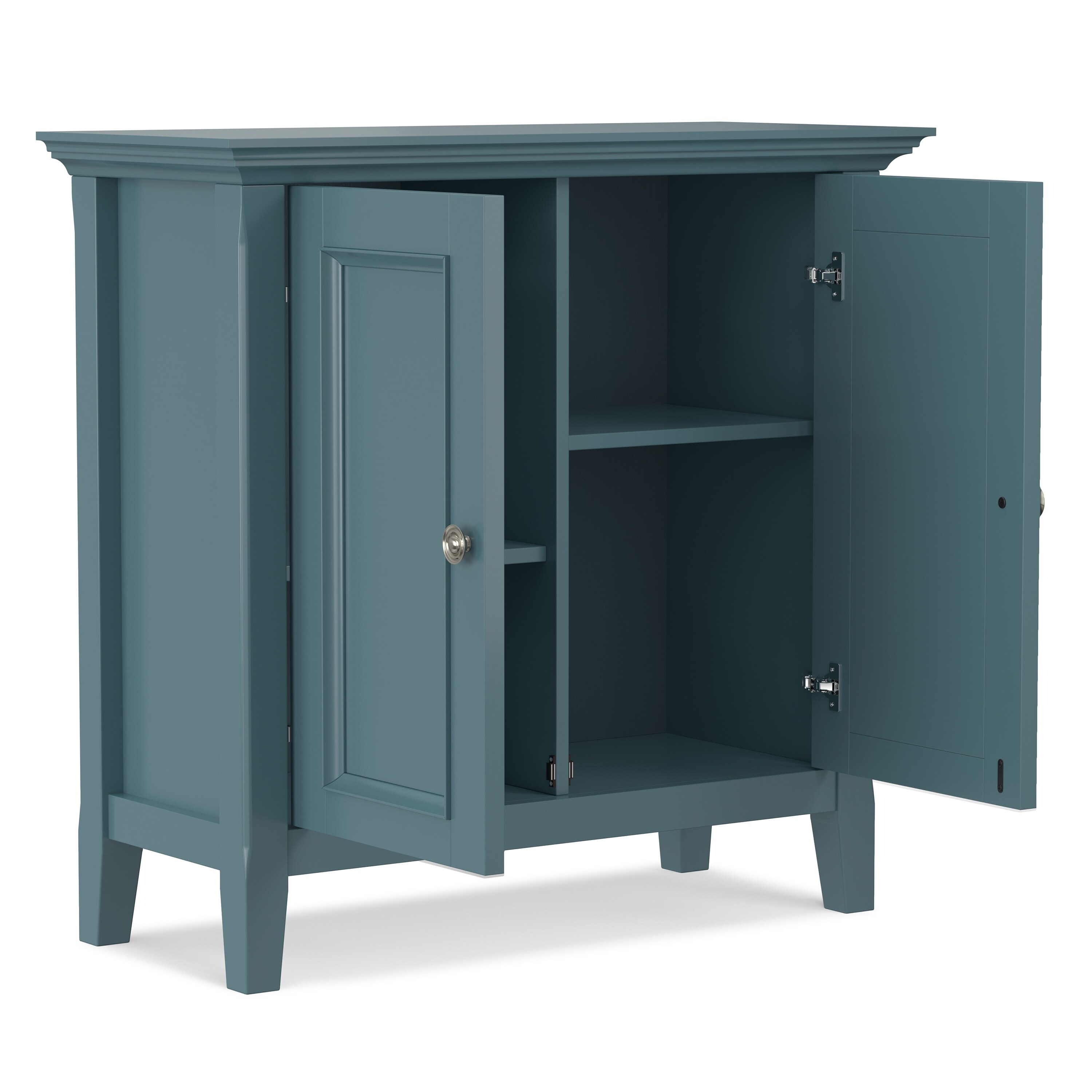 和茶棚 WYNDENHALL Halifax Solid Wood Transitional Low Storage Cabinet