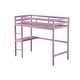 preview thumbnail 29 of 29, Twin High Loft Bed, Rubber Wood Loft Bed with Safety Guardrail, Built-in desk, Ladder