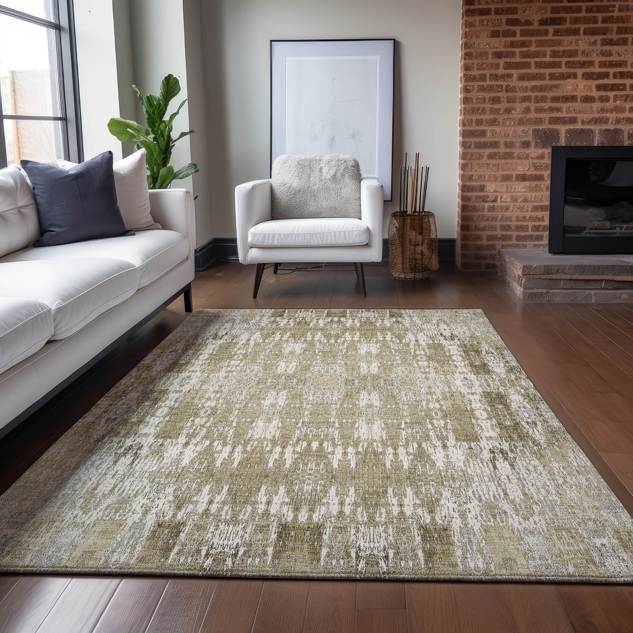Machine Washable Indoor/ Outdoor Chantille Moroccan Boho Rug